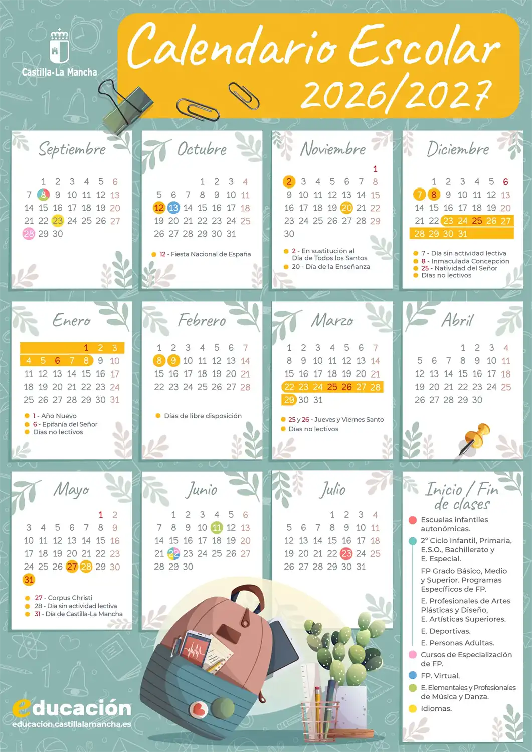 Calendario Escolar 2026-2027